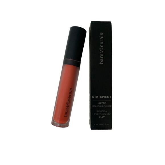 bareMinerals GEN NUDE MATTE Liquid Lipcolor In Fire, Full Size New In Box - Picture 1 of 4